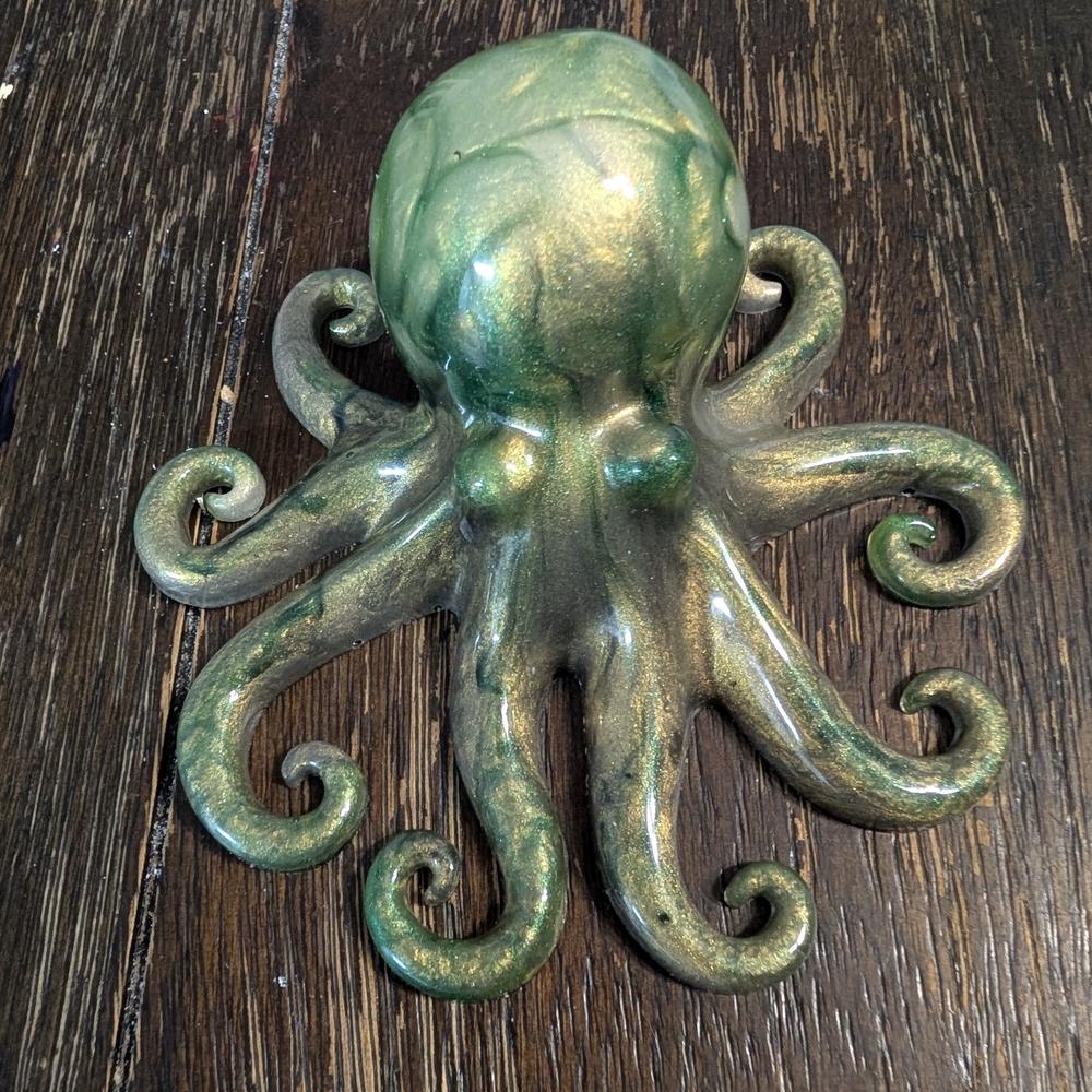 Green Octopus Figurine